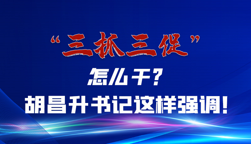 圖解|“三抓三促”怎么干？胡昌升書記這樣強調！