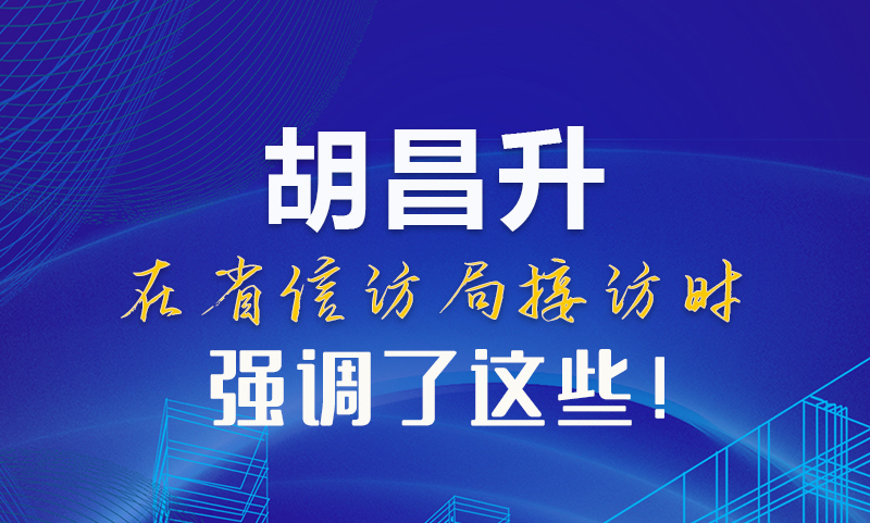 圖解|胡昌升在省信訪局接訪時強調(diào)了這些！